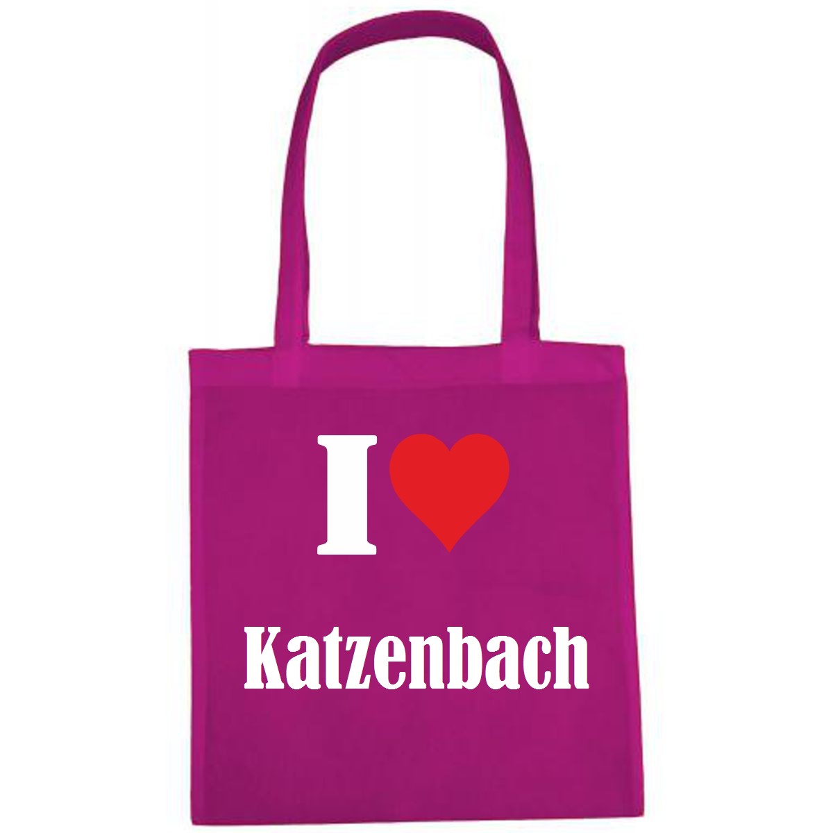Tasche Beutel Baumwolltasche I Love Katzenbach Schulbeutel Turnbeutel Rucksack